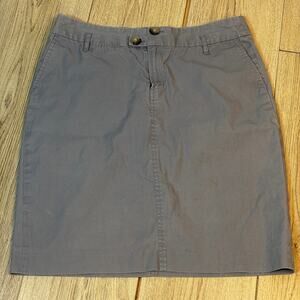 Banana Republic Cotton Skirt Casual Minimalist - Gray/Blue - Women's Size 8